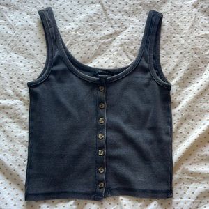 Button up crop tank